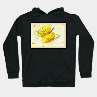 Libra the Scales, from Urania's Mirror, Vintage Signs of the Zodiac Hoodie